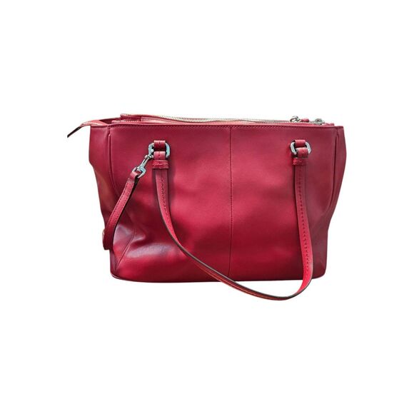 Coach Red Payton Leather Bag Purse - Picture 4 of 12